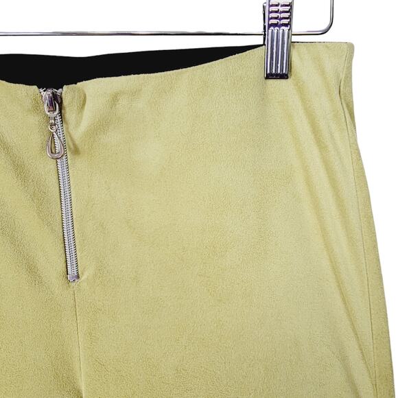 VINTAGE Equestrian Brand Chartreuse Microfiber Mod Zip Blazer Pant Suit - Small - Picture 11 of 14